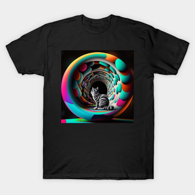 Cat Portal 1 T-Shirt by PsychedelicPour